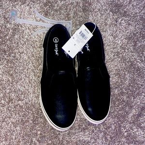 Black slip on shoes
